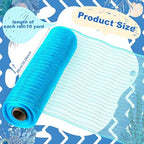 10 Rolls Summer Sea Animals Ribbons 6 Rolls 2.5" x 5 Yards Ocean Wired Edge Fabric Ribbons and 4 Rolls 10" x 10 Yards Mesh Ribbon Rolls for Wreath Craft Gift Wrapping Under the Sea Party Decoration - Image 3