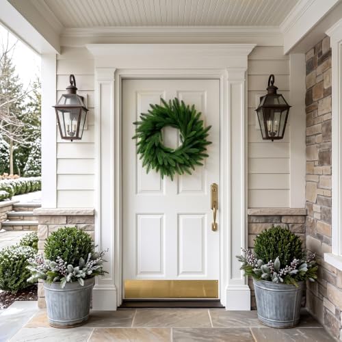 Christmas Decorations - 26 Inch Real Touch Pine Wreath for Front Door - Image 6