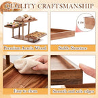 Sintuff 3 Tier Acacia Wood Cupcake Stand, Tiered Dessert Display Tray - Image 3