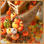 Dandat Thanksgiving Cornucopia Basket, Horn of Plenty Table Decor, 1 Pcs - Image 3