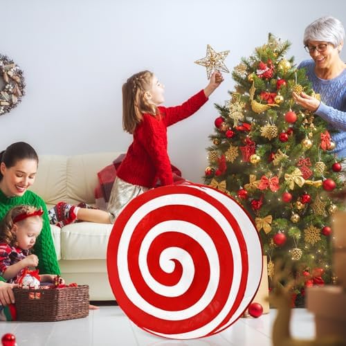 4 Pcs 36 Inch Christmas Wreath Storage Bags, Classic Lollipop - Image 5