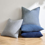 MIULEE Decorative Euro Sham Pillow Covers 22x22 Inch Set of 4 Coastal Blue - Image 3