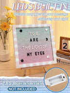 10"×10" Felt Letter Board with LED Lights & Stand, First Day of School Sign - Image 4