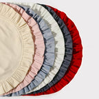 15 Inch Velvet Round Placemat with Ruffle for Dining Table Outdoor Placemats Non-Slip Washable for Gathering, Occasional Decoration and Family Parties Celebrations Set of 4, Blue Grey - Image 5