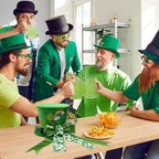 nuvagiki St. Patrick's Day Tree Topper Hat, Green Velvet Top Hat Tree Topper with Shamrock Ribbon Bow, St. Patrick's Tree Tooper Ornaments Decorations for Home Indoor, St. Patrick's Day Gifts - Image 7