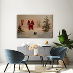 Christmas Laundry Room Decor,Santa's Clothes Art Print,Christmas Wall Art,Holiday Poster,Santa's Clothes Line Art Print,Trendy Christmas Laundry Room Decor 12x16inch Framed Art - Image 4