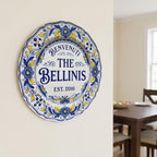 Personalized Family Name Sign, Custom Faux Ceramic Plate Wall Decor, "La Famiglia" Italian Tuscan Plaque, Flat MDF Board with Realistic 3D Print (Not Real Pottery), Mediterranean Kitchen Art - Image 5