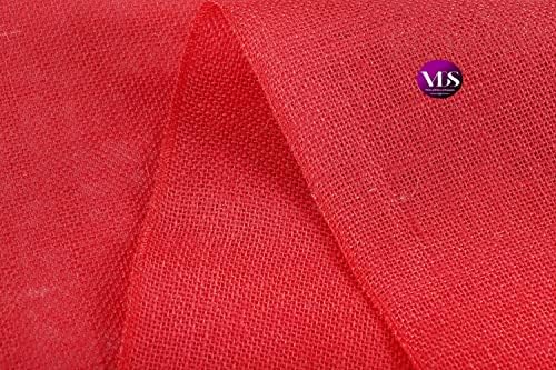 VDS Pack of 20, Burlap Table Runner 100% Natural Jute Rustic Hessian Table Cloth Centrepiece for Wedding Bridal Shower Birthday Event Party Banquet Table Decoration (Size 12X108 Inch)(Red) - Image 6