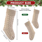 4 Pack 18 In Christmas Knit Hanging Stocking Xmas Home Decoration - Image 5