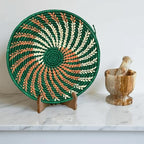 Handwoven African Basket Bowl for Fruits Wall Decor 8in diameter - Image 4