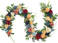 70 Inch Spring Garland - Farmhouse Boho Faux Flower Garland with Roses, Dahlias & Greenery, Hanging Wreath for Wedding Arch, Home Decor, Party Backdrop Spring Front Door Fireplace Table Decor by vivimemo