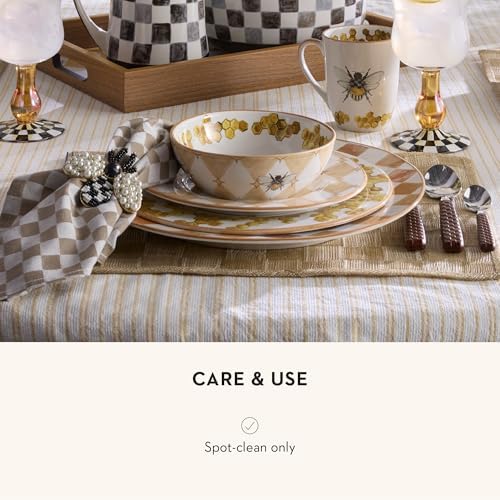 MACKENZIE-CHILDS Metal and Bead Napkin-Ring Set, Bee - Image 5