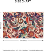 Boho Floral Placemats Set of 6 Pieces 12x18 Inches, Kitchen Table Mats Heat Resistant Tabletop Decorative Placemats for Family Party Dinner - Image 2