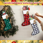 Shinymoon 12 Pack Christmas Stockings Bulk, Green, Red, White, Cute - Image 6