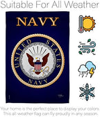 Breeze Decor Navy House Flag - 2 pcs Pack Armed Forces USN Seabee United State American Military Veteran Retire Official - Decoration Banner Small Garden Yard Gift Double-Sided Made in USA 28 X 40 - Image 6