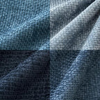 MIULEE Decorative Chenille Euro Pillow Covers Blue Series 24x24 Pack of 4 - Image 2