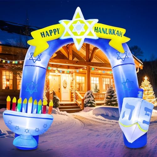 8FT Hanukkah Inflatable Arch Outdoor Decorations - Image 3