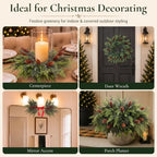 12 Artificial Christmas Cedar Stems, 17.5", with 5 Pine Cone Picks - Image 4