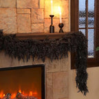 Dingion 2 Pack 9 ft Halloween Black Artificial Cedar Garland - Image 5