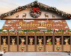 HunnmingRe 16 x 7ft Christmas Garage Door Cover, Reindeer by HunnmingRe