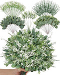 Alecono 5 Kinds Mixed Artificial Greenery Eucalyptus Stems Bulk by AleconoBetterYourLife