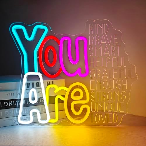 Motivational Neon Signs for Wall Decor You Are Kind Neon Light Sign Positive And Upward Quote Light Up Signs for Classroom Led Signs for Bedroom Wall Classroom Girls Room Wall Decor - Image 3