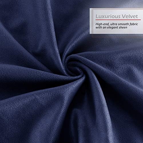 Nestl Throw Euro Pillow Covers, Cozy Velvet Decorative Pillow Covers 26x26 Inches, Soft Solid Couch Pillow Case for Sofa, Bed and Car, Set of 4 - Royal Blue - Image 5