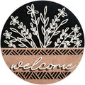 3D Welcome Sign for Front Door, Round Wooden Boho Wreath (15inch) by Unknown