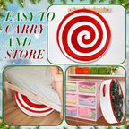 4 Pcs 36 Inch Christmas Wreath Storage Bags, Classic Lollipop - Image 7