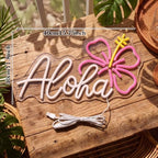 Zhengmy Aloha Neon Sign, USB Powered Hawaiian LED Light Wall Decor - Image 2