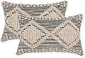 · REDEARTH · Boho Textured Handwoven Throw Pillow Cases, Diamond Medley by REDEARTH