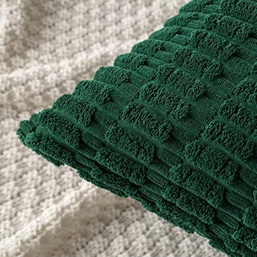MIULEE Christmas Euro Sham Decorative Throw Pillow Covers 26x26 Dark Green Pack of 2 - Image 4