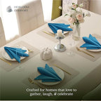 Turquoise Blue Cloth Napkins 18x18 Inch - 12 Pack - Reusable, Absorbent, Soft, Washable Fabric - Hemstitch Mitered Edges - Ideal for Beach Parties, Summer, Outdoor Dining, Dinner - Image 7