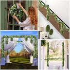 Fake Hanging Plants 11Pc-20 Artificial Ivy Vines, UV Resistant Greenery Ivy Leaves Garland with Flowers for Wedding Outdoor Decoration Home Indoor Wall Décor - Image 7