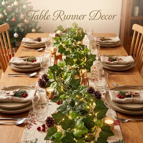 2Pcs 157"Fireproof Faux Grape Vine Garland Greenery Leaves Branches Hanging - Image 2