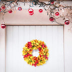 BOMAROLAN Tulip Wreath 20 Inch for Front Door Summer Fall Large Wreaths Springtime All Year Around for Outdoor Door Indoor Wall Or Window Décor Festival Decoration - Image 4