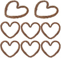 8 Pcs 12 Inch Heart Shaped Natural Grapevine Wreath Set, Hand-Woven Vine Branch Wreaths for DIY Crafts, Christmas Decorations, Home & Event Styling by KUKLIPJIM