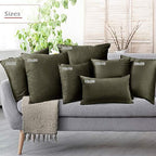Nestl Throw Pillow Covers, Cozy Velvet Decorative Khaki Pillow Covers 20 x 20 Inches, Soft Solid Couch Pillow Covers for Sofa, Bed and Car, Set of 2 - Image 6