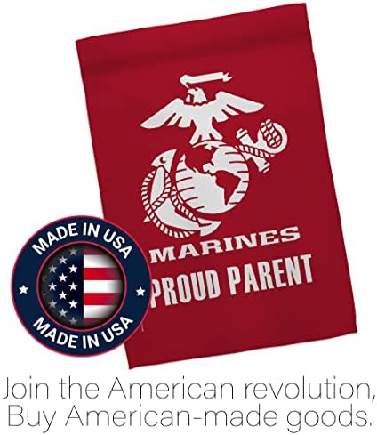 Proud Marine Parent House Flag - Pack Armed Forces Corps USMC Semper Fi United State American Military Veteran Retire Official USA Applique - Banner Small Garden Yard Gift Double-Sided 28 X 40 - Image 5