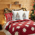 Set of 2 Christmas Throw Pillow Covers Embroidery Farmhouse Decorations Holiday Decor Throw Cushion Case for Winter Home Couch (Christmas Tree) - Image 5