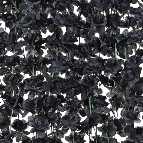 BLEUM CADE 12Pcs 16.4Ft Fake Flower Garland Artificial Rose Vines by BLEUMCADE
