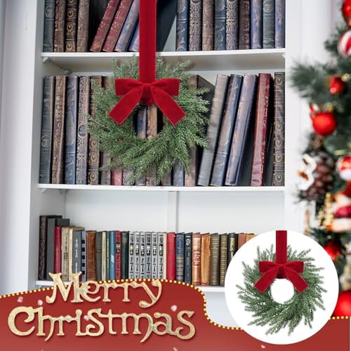 6 Pcs Christmas Small Norfolk Wreaths 12.6 Inch Xmas Pine Wreaths - Image 4