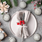 Jenaai 12 Pcs Christmas Silver Glass Ball Ornaments Vintage Tree Decoration - Image 5