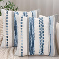 Boho Throw Pillow Covers 18x18 inch Set of 2 Sky Blue Coastal Decor by Tosleo