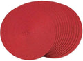 FunWheat Round Braided Placemats Set of 12 Place Mats for Dining Table Woven Washable Non-Slip Table Mats 15 Inch(Red,12pcs) by FunWheat
