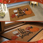 Dunzy Fall Football Welcome Door Mat Tis The Season Doormat, Coir - Image 6