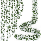18 Pack 144 FT Artificial Flower Garland Fake White Roses Vines Flowers by KHOYIME