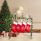 Sliner Christmas Stocking Holder with 12 Detachable Hooks 39.8 in Metal Stocking Holder Stand with String Lights, Freestanding Hangers Racks for Floor Fireplace Living Room(Nutcracker) - Image 5
