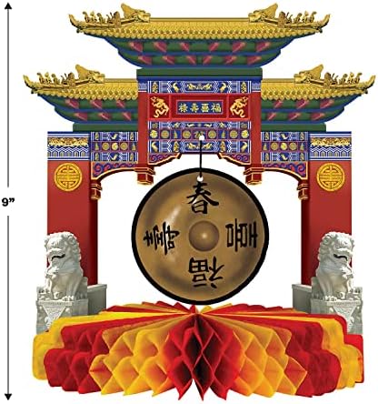 Beistle Asian-Themed Party Decoration Set – Authentic Good Luck Coins, Red Dragon Table Runner, and 3-D Gong Centerpiece, Chinese-Inspired Décor for Lunar New Year, Festivals & Cultural Celebrations - Image 5