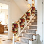 23" Fall Teardrop Swag Small Fall Hydrangea Wreath for Front Door Outside - Image 5